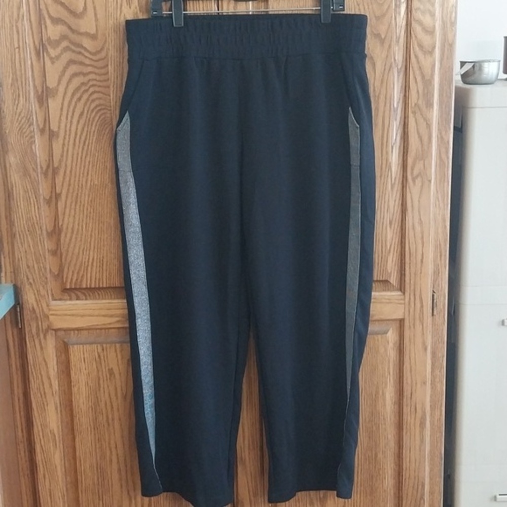Jingle Belles By Kim Gravel New MP Ponte Knit Bling Hollywood Waist Pant Black‎